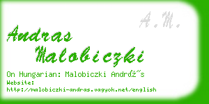 andras malobiczki business card